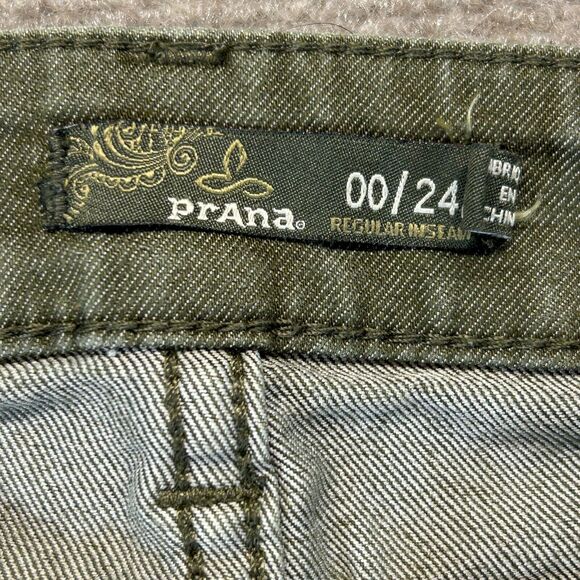 prAna Kayla Jeans Women's Size 00 Reg Green Stretch Organic Cotton 31" - Picture 6 of 13